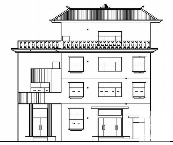 4层办公楼建筑CAD施工图纸(钢筋混凝土结构) - 3