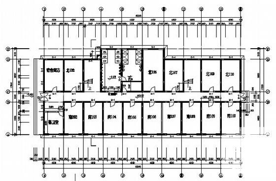小型制衣厂研发楼建筑CAD图纸(卫生间详图) - 1