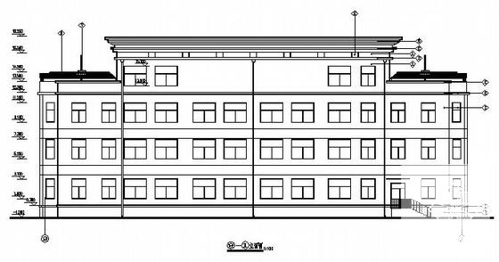4层法院审判楼建筑施工CAD图纸(钢筋混凝土结构) - 1