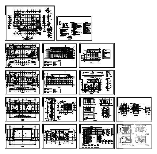 4层法院审判楼建筑施工CAD图纸(钢筋混凝土结构) - 4