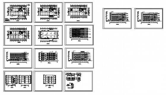 精美的5层办公楼建筑CAD图纸 - 3