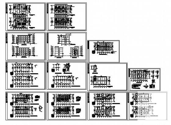 小型4层框架综合楼建筑CAD图纸 - 1