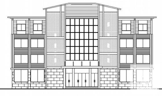 小型5层培训楼设计建筑CAD图纸(钢筋混凝土结构) - 2