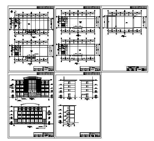 小型5层培训楼设计建筑CAD图纸(钢筋混凝土结构) - 4