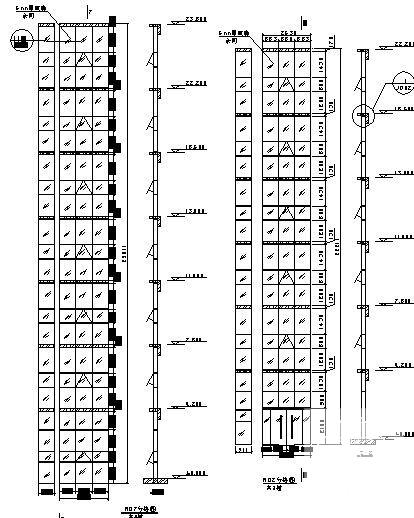 框架办公楼幕墙施工建筑CAD图纸 - 3