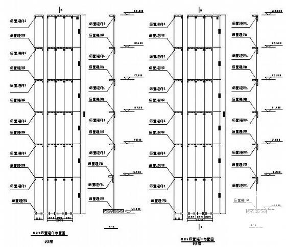 框架办公楼幕墙施工建筑CAD图纸 - 4