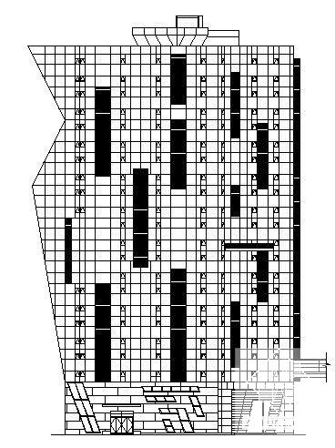10层1-5办公楼建筑CAD图纸(短肢剪力墙结构) - 4
