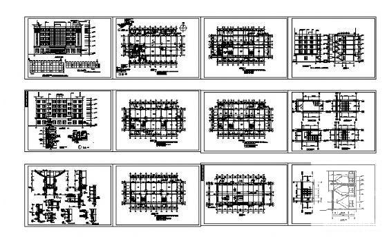 5层办公楼建筑CAD图纸(钢筋混凝土结构) - 2