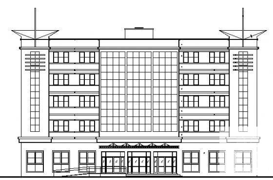 5层办公楼建筑CAD图纸(钢筋混凝土结构) - 3