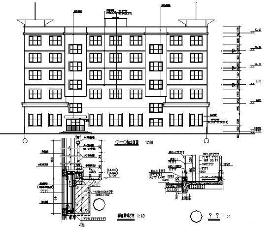 5层办公楼建筑CAD图纸(钢筋混凝土结构) - 4