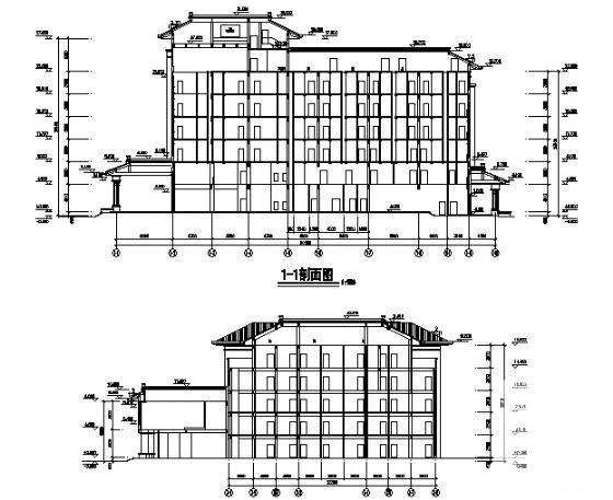 精美7层综合楼建筑CAD图纸(钢筋混凝土结构) - 4