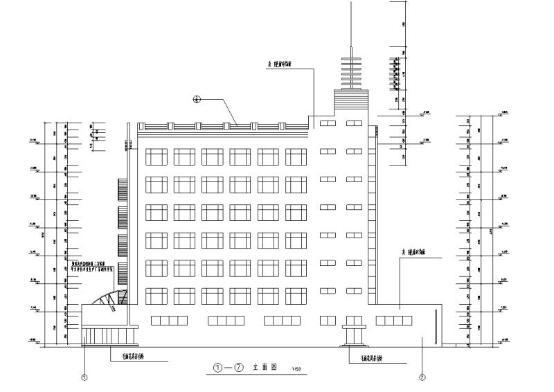 现代商住综合楼建筑设计CAD施工图纸(钢筋混凝土结构) - 3