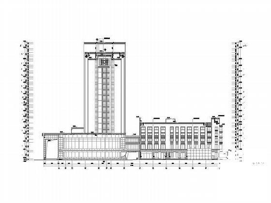 17层大型现代风格国际学术交流中心CAD施工图纸（酒店商业知名设计院）(框架剪力墙结构) - 2