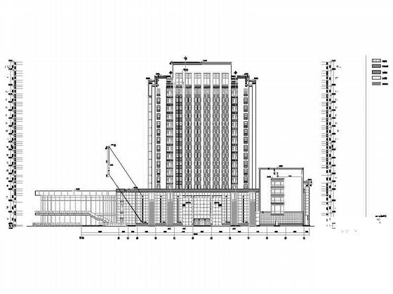 17层大型现代风格国际学术交流中心CAD施工图纸（酒店商业知名设计院）(框架剪力墙结构) - 4