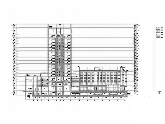 17层大型现代风格国际学术交流中心CAD施工图纸（酒店商业知名设计院）(框架剪力墙结构) - 5