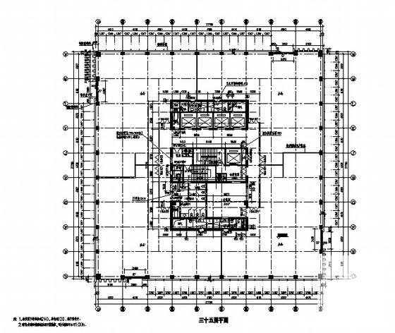 钱江新城40层商务中心建筑施工CAD图纸（超高层） - 2