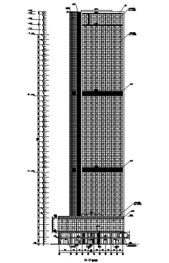 钱江新城40层商务中心建筑施工CAD图纸（超高层） - 4