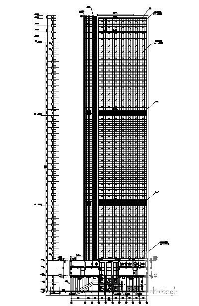 钱江新城40层商务中心建筑施工CAD图纸（超高层） - 5