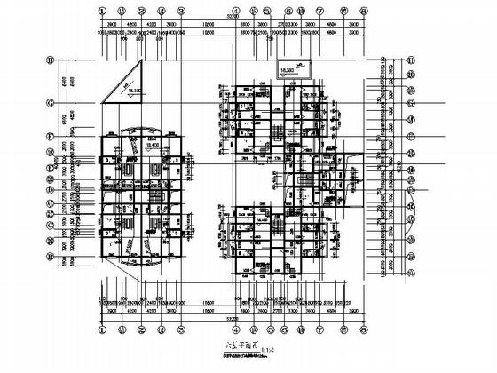 7层框架结构农贸市场建筑设计CAD施工图纸（住宅楼） - 1
