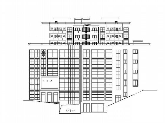 7层框架结构农贸市场建筑设计CAD施工图纸（住宅楼） - 3