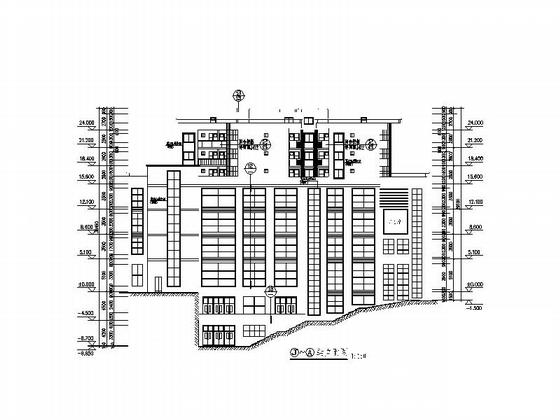 7层框架结构农贸市场建筑设计CAD施工图纸（住宅楼） - 4