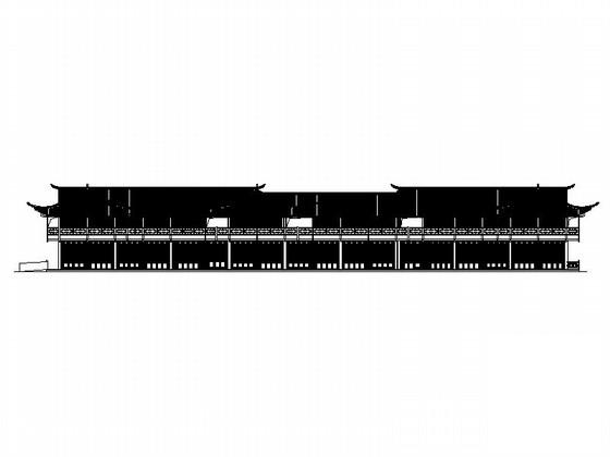 2层新中式风格商业综合体建筑施工CAD图纸（颇具特色）(钢筋混凝土结构) - 1