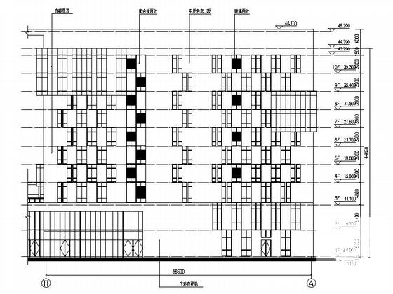 现代风格大型商业综合体建筑施工CAD图纸(钢筋混凝土结构) - 2
