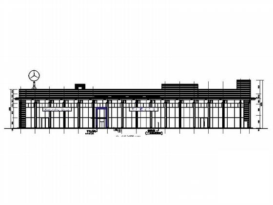 两层奔驰汽车4S店建筑施工CAD图纸（甲级设计院） - 3