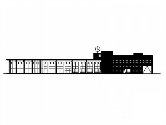 两层奔驰汽车4S店建筑施工CAD图纸（甲级设计院） - 4
