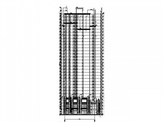 32层现代风格知名商业广场建筑施工CAD图纸(房地产开发项目) - 3
