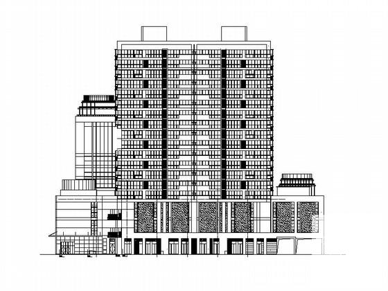 18层商业综合体建筑CAD施工图纸（甲级设计院） - 1