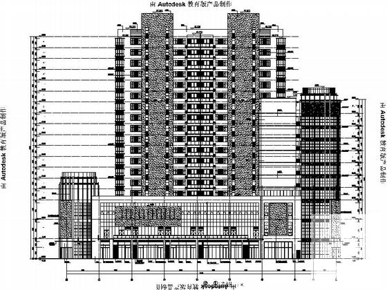 18层商业综合体建筑CAD施工图纸（甲级设计院） - 3