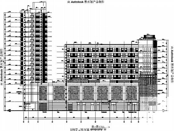 18层商业综合体建筑CAD施工图纸（甲级设计院） - 4