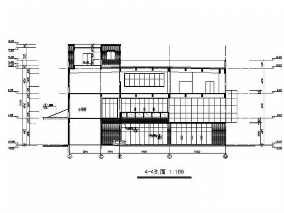 3层现代风格大型超市建筑施工CAD图纸（面积约5000平米）(综合商场) - 3