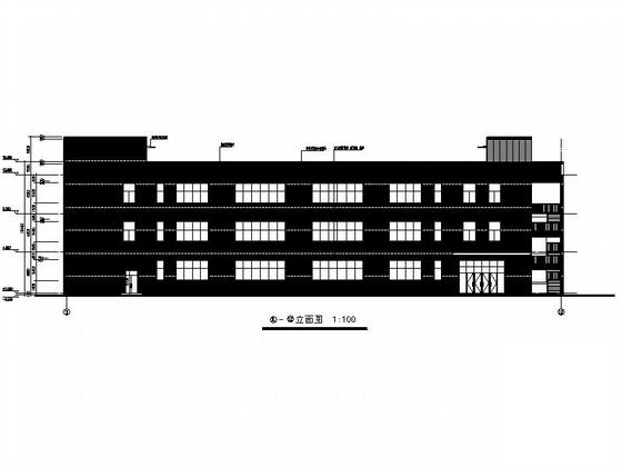 3层现代风格大型超市建筑施工CAD图纸（面积约5000平米）(综合商场) - 4
