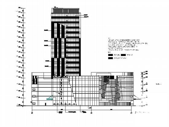 17层现代风格商业广场建筑施工CAD图纸（甲级设计院） - 2