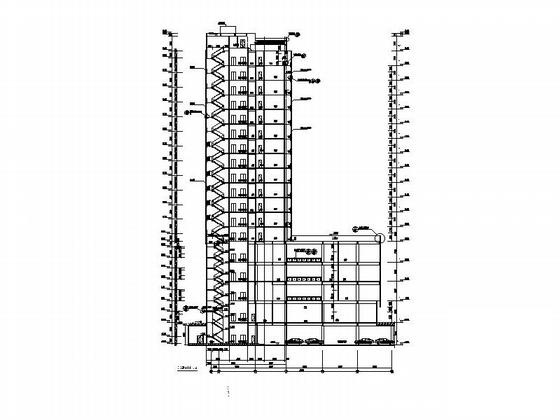 17层现代风格商业广场建筑施工CAD图纸（甲级设计院） - 3