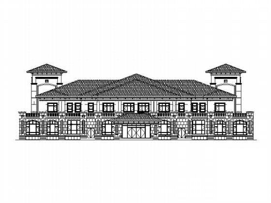 两层西班牙风格会所建筑施工CAD图纸（2014.5） - 1