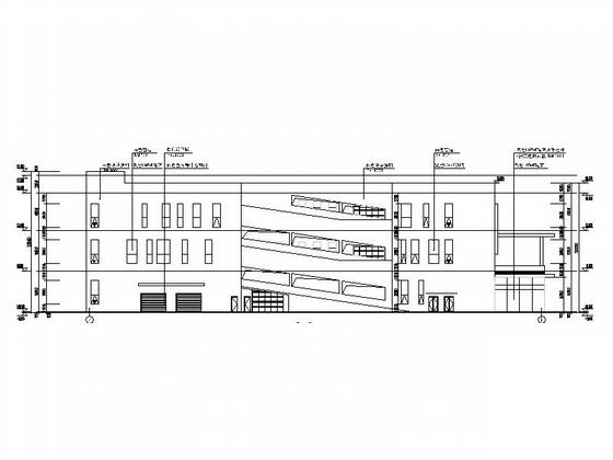 3层知名汽车4S店设计CAD施工图纸（知名建筑设计院）(钢筋混凝土结构) - 4
