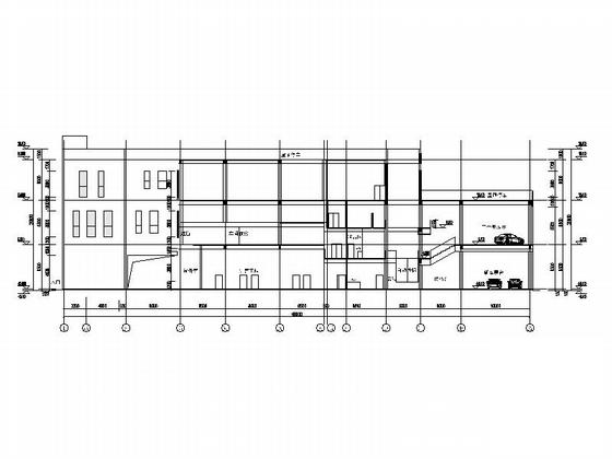 3层知名汽车4S店设计CAD施工图纸（知名建筑设计院）(钢筋混凝土结构) - 5