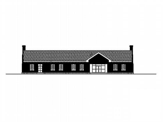 单层农家乐餐厅建筑CAD施工图纸(低层商业街) - 4