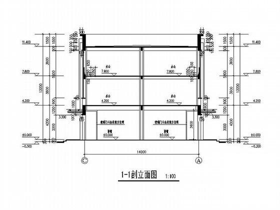 3层现代农副产品物流园交易市场建筑施工CAD图纸 - 2
