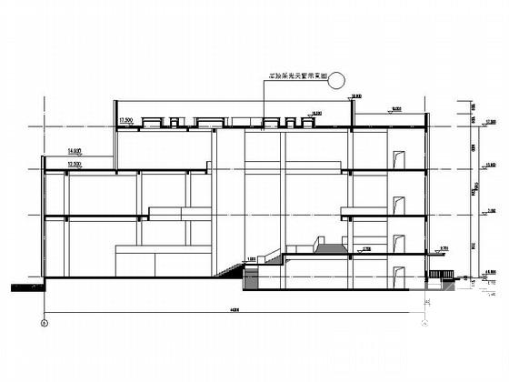 现代风格4层售楼处建筑设计CAD施工图纸(非机动车停车位) - 2