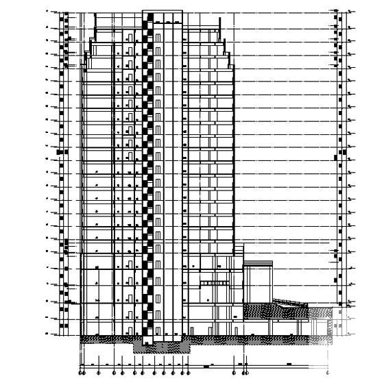 12层综合楼建筑CAD施工图纸(卫生间详图) - 1