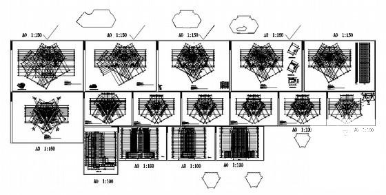 12层综合楼建筑CAD施工图纸(卫生间详图) - 4