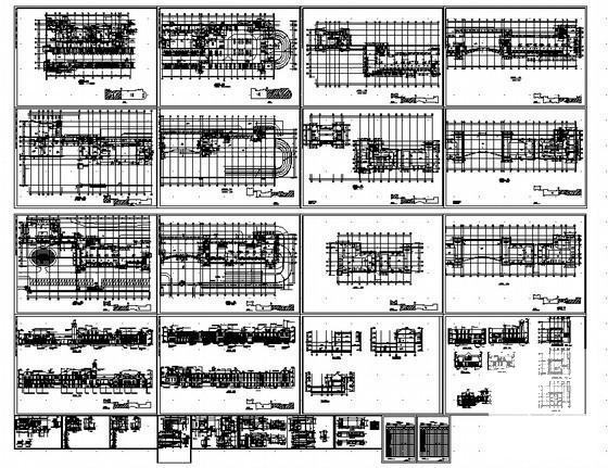 2层临近商业办公楼建筑施工CAD图纸(钢筋混凝土结构) - 3