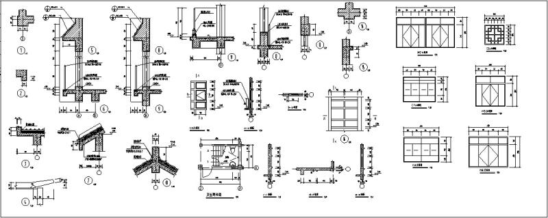 5套商业建筑设计方案CAD施工图纸(钢筋混凝土结构) - 1
