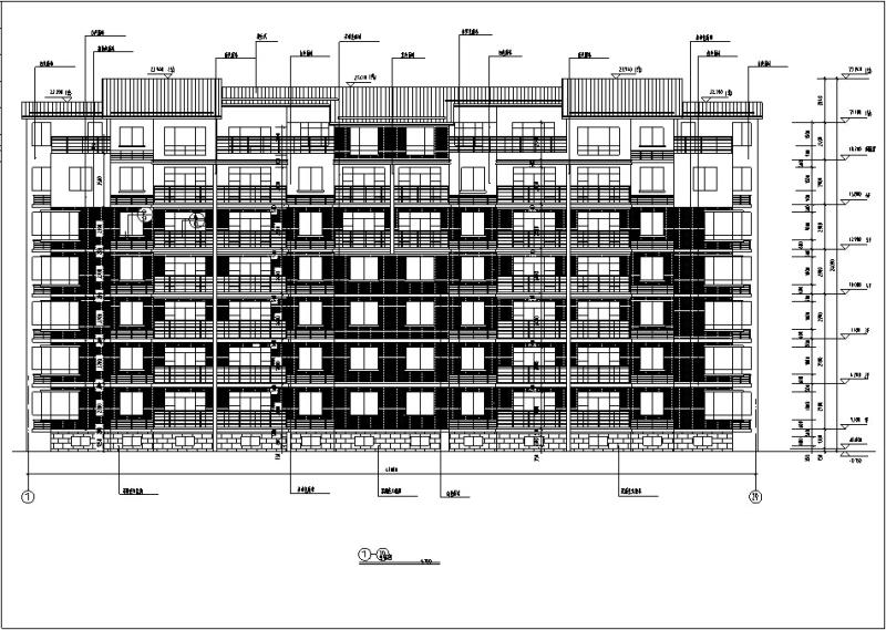 3套现代多层商住综合楼建筑设计CAD施工图纸(钢筋混凝土结构) - 1