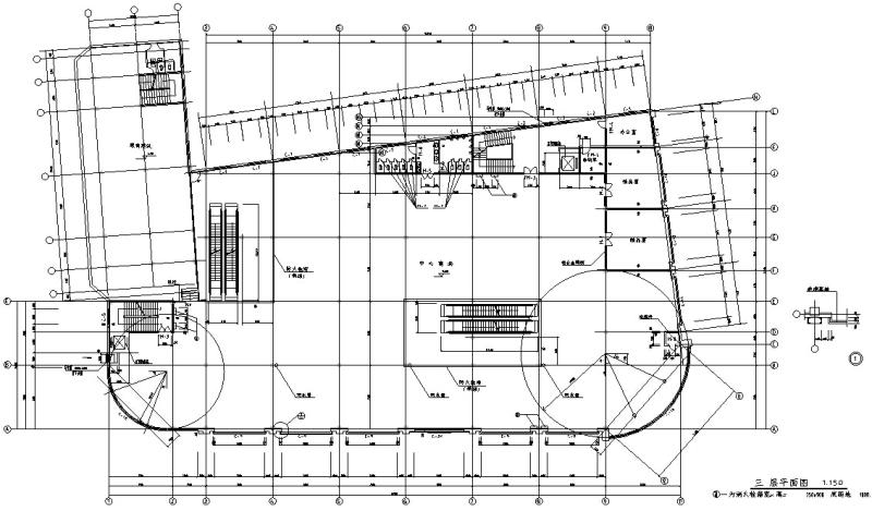 海城商厦现代多层商业建筑设计CAD施工图纸(钢筋混凝土结构) - 4