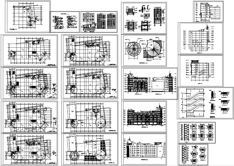 海城商厦现代多层商业建筑设计CAD施工图纸(钢筋混凝土结构) - 5